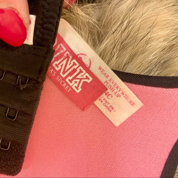 PINK by Victoria’s Secret Black Wear Everywhere Push-up Bra, Size 34C - Picture 7 of 9